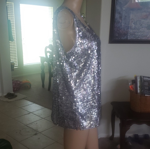 Chico's L Sequins sleeveless top - Picture 3 of 7